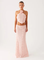 Nico Sequin Maxi Skirt Pink