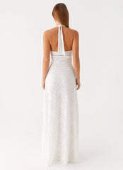 Ember Valley Cotton Maxi Dress Ivory