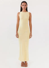 Holly Knit Maxi Dress Yellow