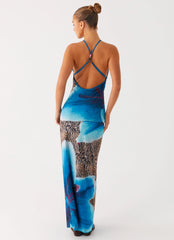 Sandy Siren Maxi Dress Cheetah Floral