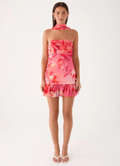 Manon Scarf Mini Dress Sun Blushed Bloom