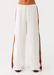 Dalida Linen Pants Ivory