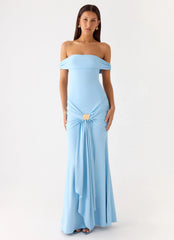 Vee Bardot Maxi Dress Blue
