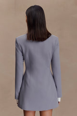 Gretchen Suiting Mini Dress Grey