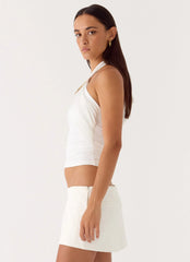 Midnight Sky Top White