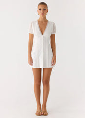 Sweet Lullaby Mini Dress White