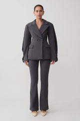 Marion Fit And Flare Pant Charcoal Shadow