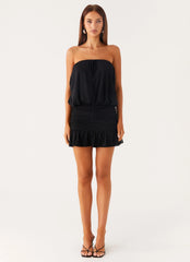Only A Dream Strapless Mini Dress Black