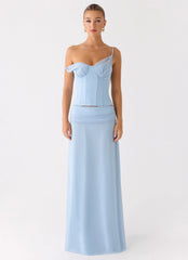 Natalya Maxi Skirt Pale Blue