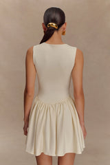 Sharon Scuba Jersey Mini Dress Ivory