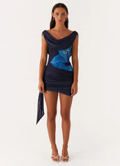 Good Fortune Mini Dress Navy