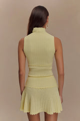 Indy Pointelle Knit Top Lemon