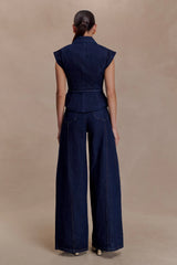 Beatrix High Rise Denim Jeans Indigo Blue