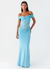 Either Way Maxi Dress Turquoise Blue