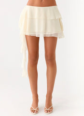 Forever Dreaming Ruffle Mini Skirt Ivory