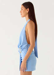 Right Now Mini Dress Periwinkle