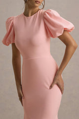 Love Letters Pink Puff Sleeve Maxi Dress