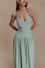 Darling Linen Maxi Dress Sage