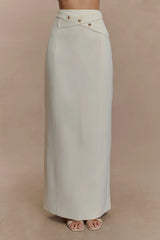 Angelie Suiting Maxi Skirt Ivory
