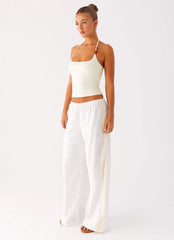 Oska Drawstring Pants White