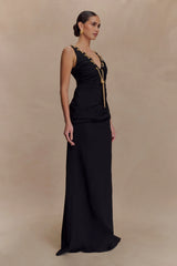 Axton Low Neck Maxi Dress Black