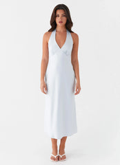 Heavy Hearted Midi Dress Blue