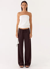 Livia Strapless Top White