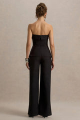 Noemi Black Bandeau Tailored Jumpsuit