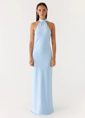 Keena Scarf Maxi Dress Blue