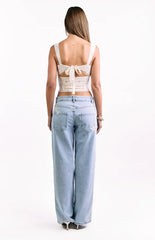 Louis White Floral Corset Top
