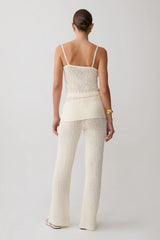 Mattais Boucle Knit Pants Ivory
