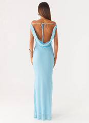 Brittany Chiffon Maxi Dress Turquoise