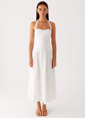 Vento Midi Dress White