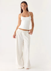 Isobel Linen Pants White