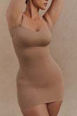 Jocelyn Backless Shapewear Mini Dress Latte