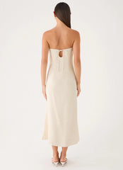 Sun Searching Midi Dress Oatmeal
