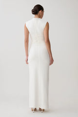 Elliot High Neck Sleeveless Maxi Dress White