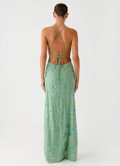 Vietta Sequin Cami Maxi Dress Mint