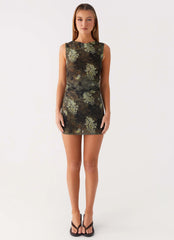 Zella Mini Dress Cyber Floral