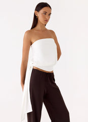 Livia Strapless Top White