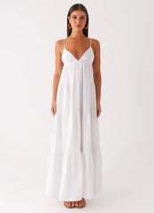 Lotty Linen Maxi Dress White
