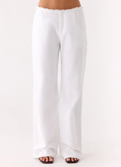 Josephina Linen Pant White