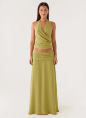 Willowmena Wrap Top Lime