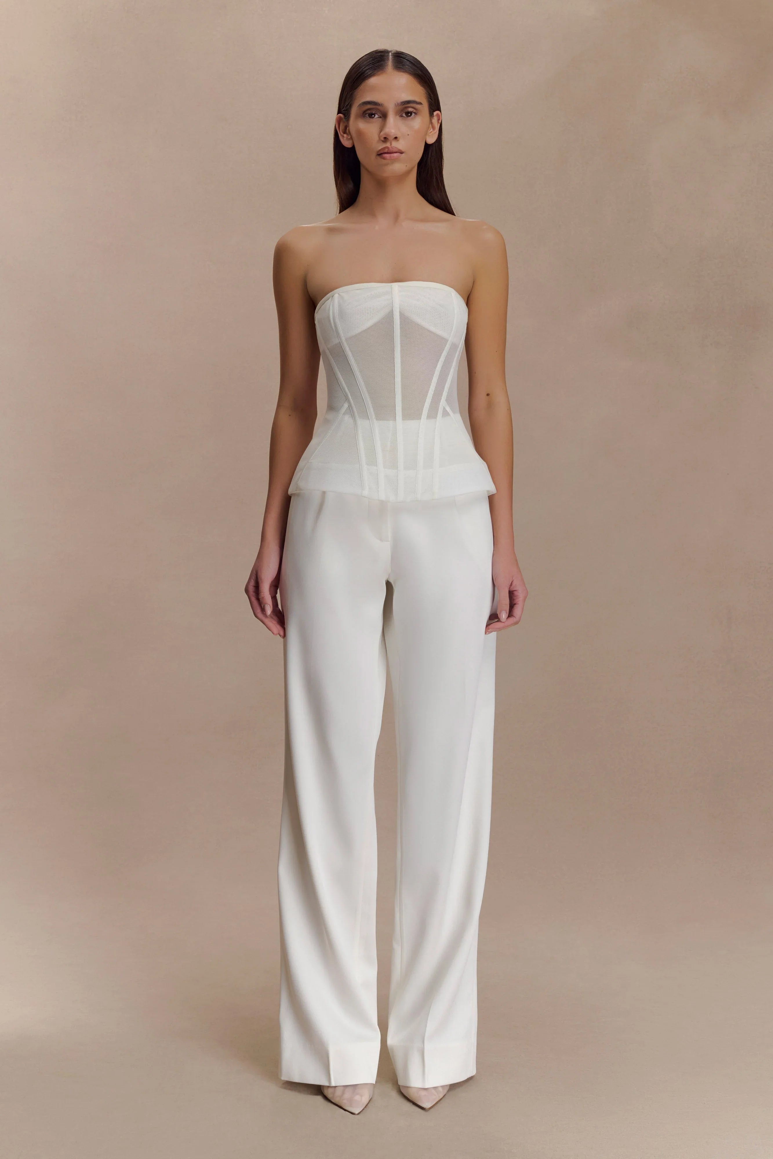 Zoe Structured Corset White