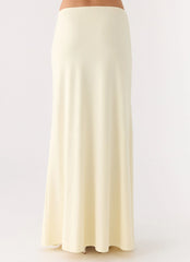 Like A Flower Maxi Skirt Lemon Yellow