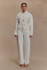 Mannon Mid Rise Denim Jeans White