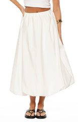 Dorothy White Bubble Hem Skirt