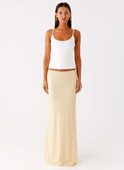 Honestly Sequin Maxi Skirt Yellow