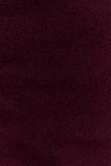 Culver Draped Twist Knit Top Wine