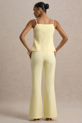 Jada Lemon Tailored Flared Leg Trousers